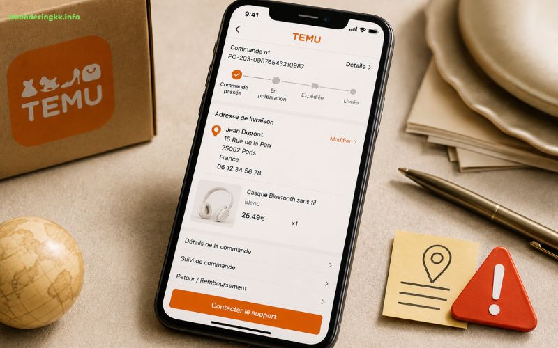 Changer adresse commande Temu comment modifier votre adresse après validation
