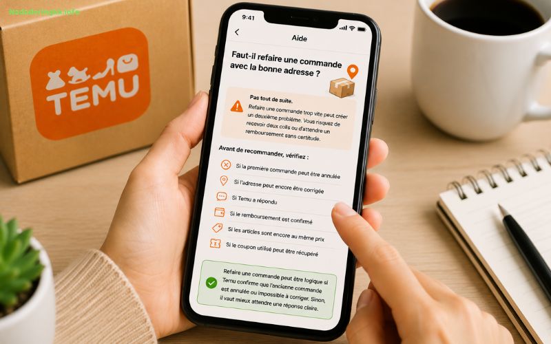 Changer adresse commande Temu étapes simples pour modifier votre adresse après paiement