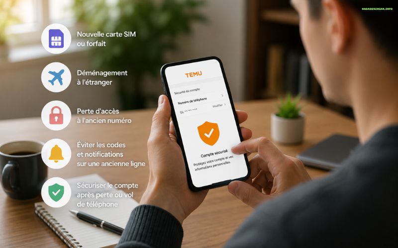 Changer numéro téléphone Temu guide complet étape par étape