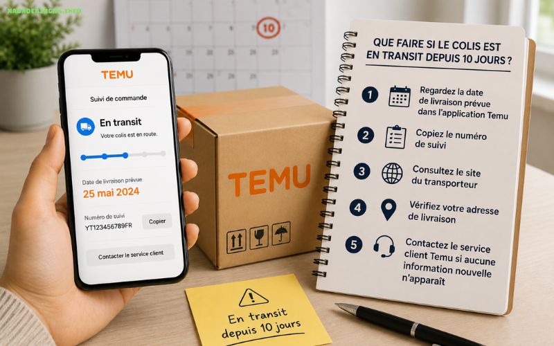Colis Temu en transit pourquoi votre commande n’avance pas