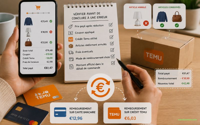 Commande Temu annulée à quelle date recevrez-vous votre remboursement