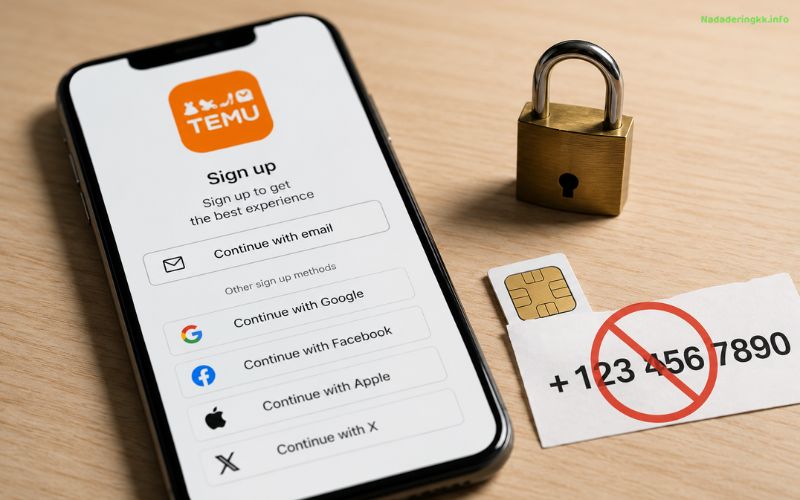 Créer un compte Temu sans téléphone email, sécurité et limites