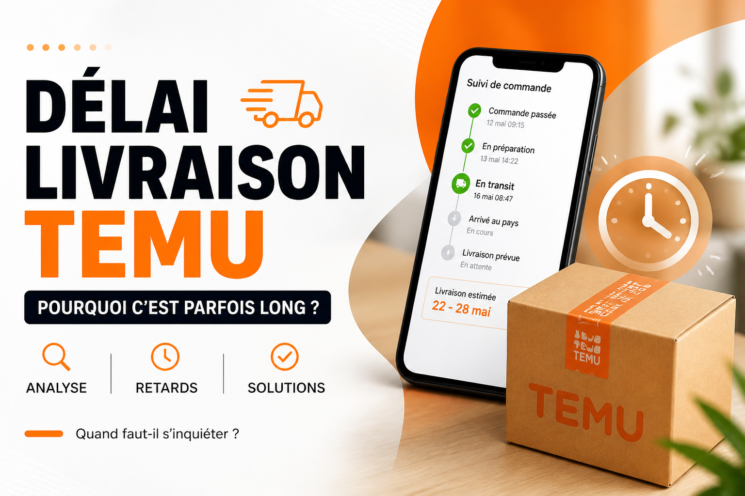Délai livraison Temu pourquoi c’est parfois long (et quand s’inquiéter)