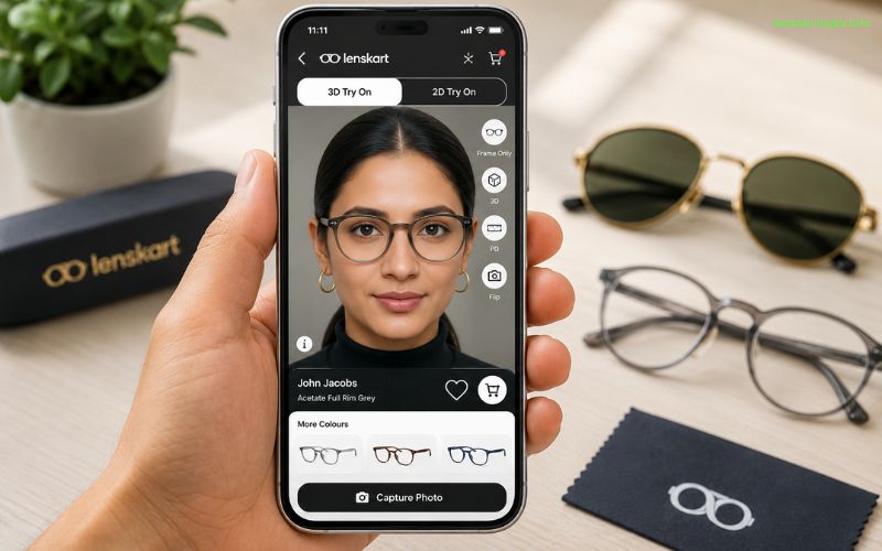 Lenskart app pour essayer vos lunettes en ligne