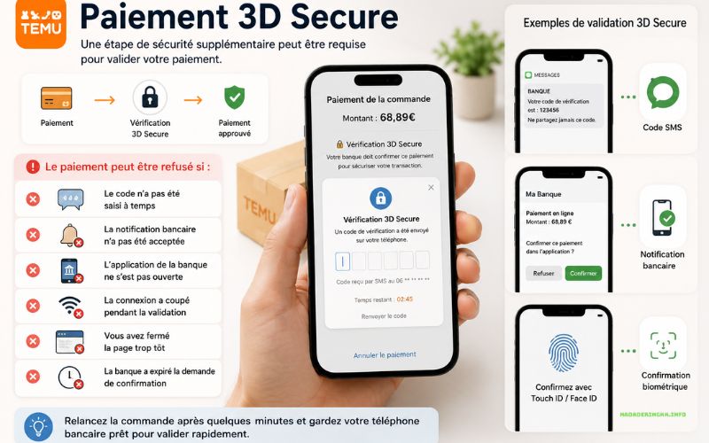Paiement Temu refusé guide complet pour finaliser votre commande
