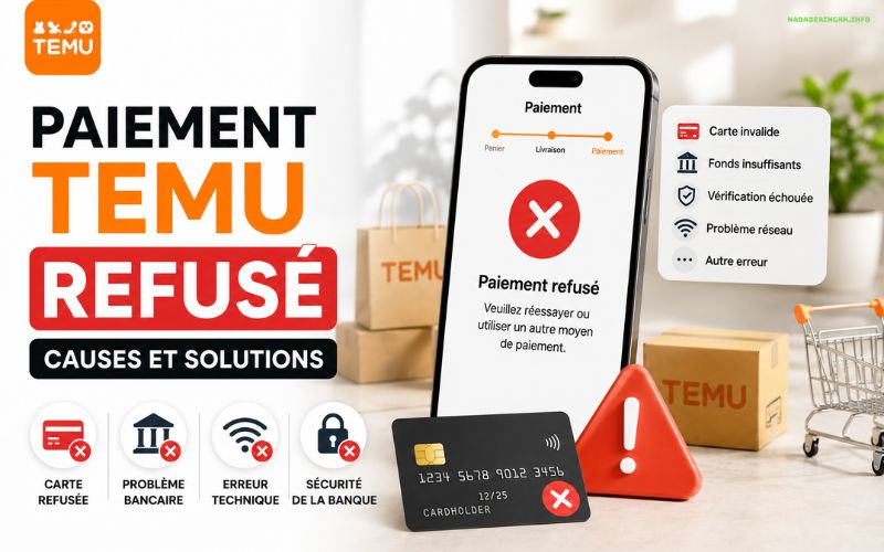 Paiement Temu refusé les causes les plus fréquentes et les solutions efficaces