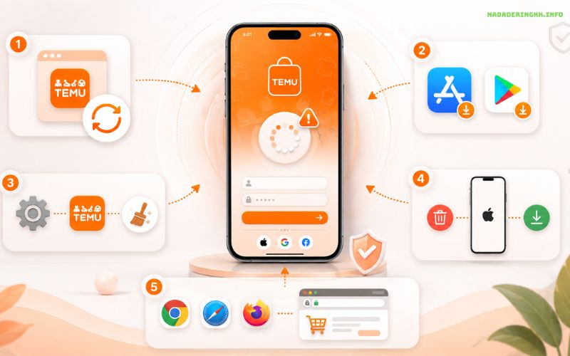 Problème connexion Temu comment restaurer un compte inaccessible