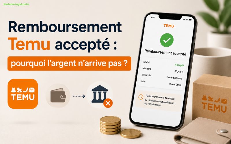 Remboursement Temu accepté mais argent non reçu