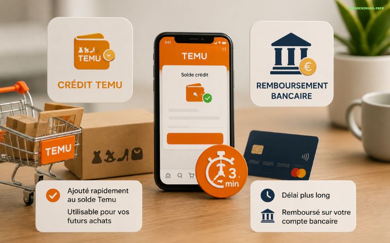 Remboursement Temu en combien de temps l’argent arrive sur votre compte