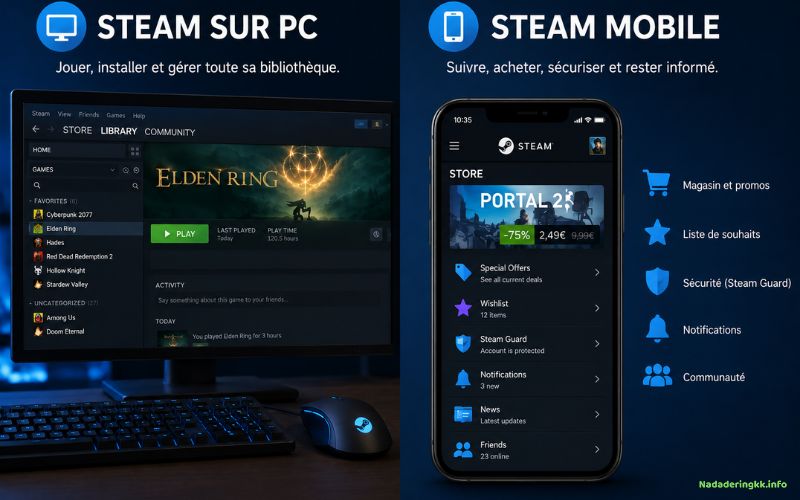 Steam discutez et suivez votre activité gaming