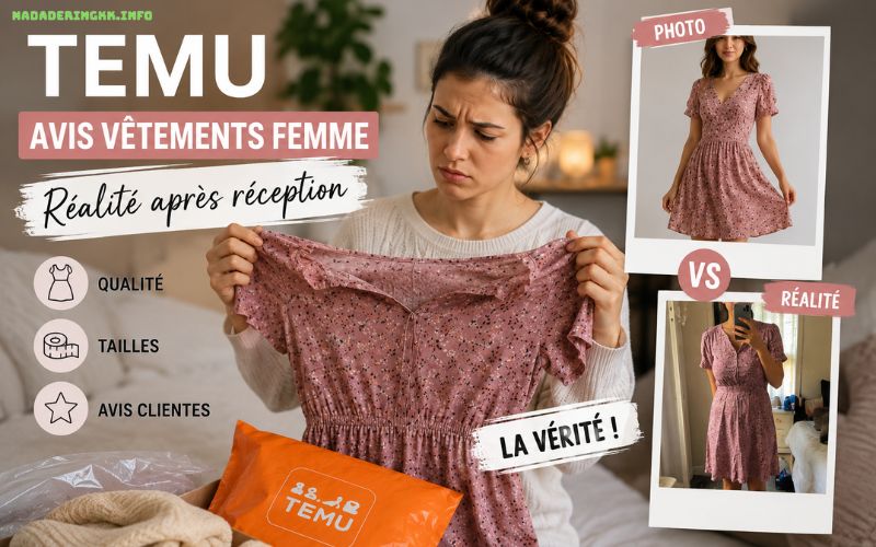 Temu avis vêtements femme réalité après réception
