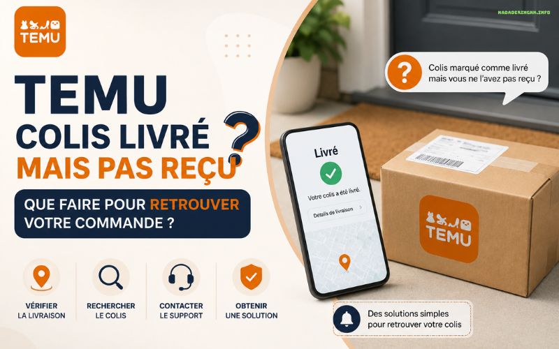 Temu colis livré mais pas reçu que faire pour retrouver votre commande