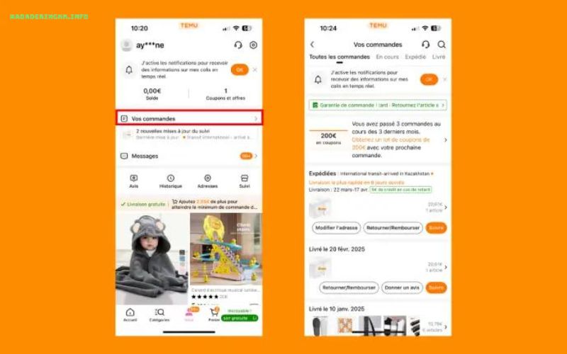 Temu livraison France combien de temps + suivi colis complet