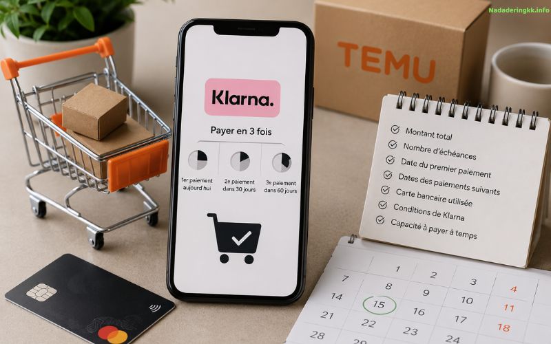 Temu paiement Klarna comment activer le paiement en plusieurs fois
