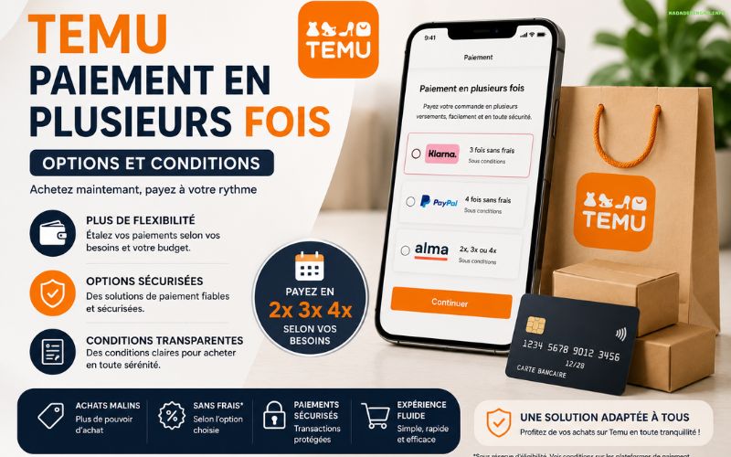 Temu paiement en plusieurs fois est-ce possible et sous quelles conditions