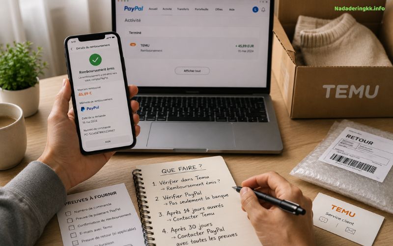 Temu remboursement PayPal étapes simples pour être remboursé sans erreur
