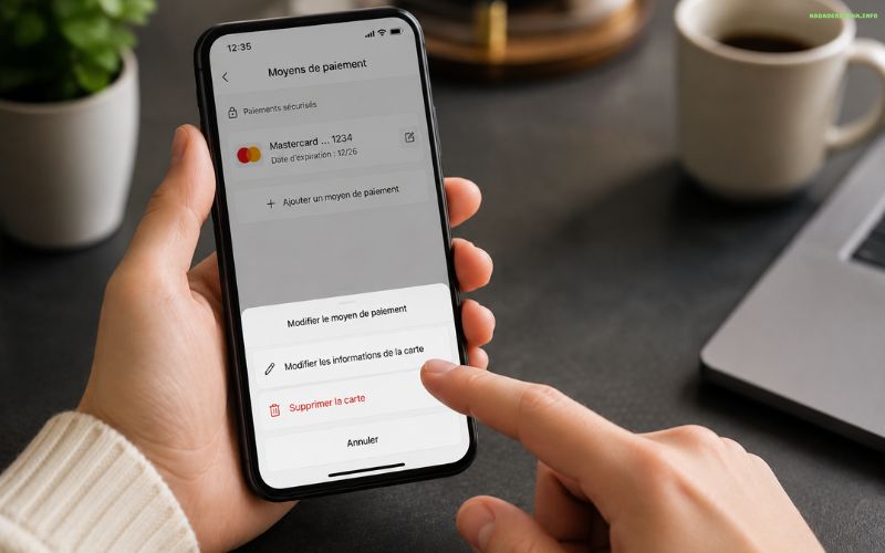 Temu supprimer carte bancaire et modifier son paiement sur Temu