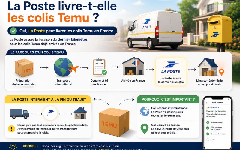 Temu transporteur France liste des transporteurs utilisés pour livrer vos commandes