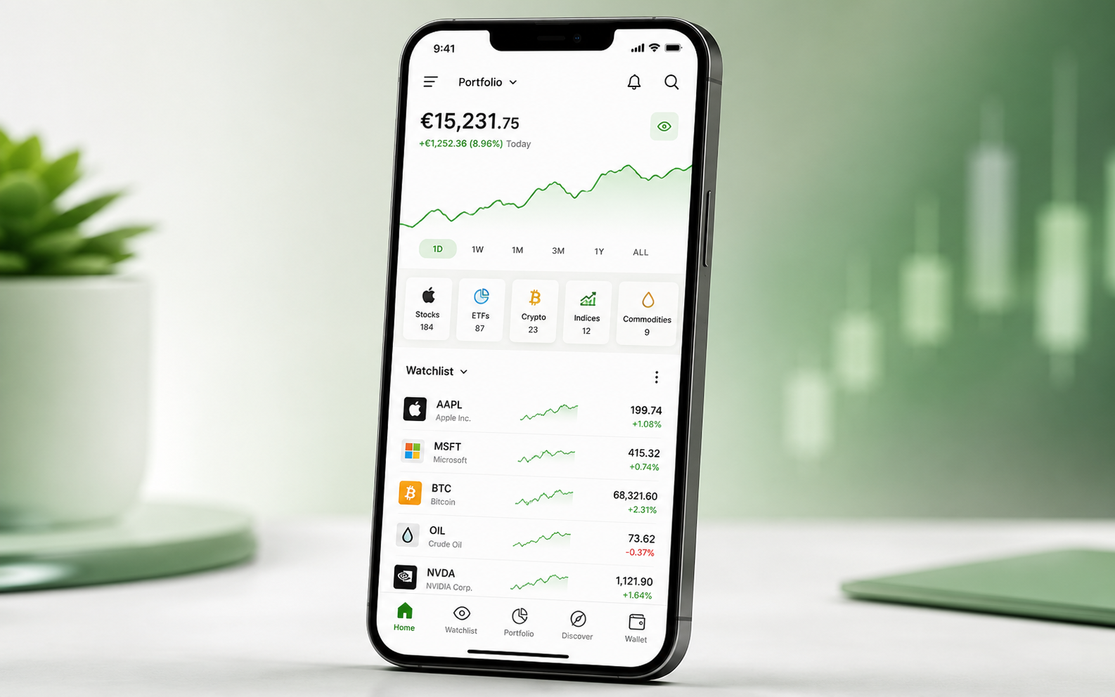 Application eToro actions, ETF, cryptomonnaies et trading