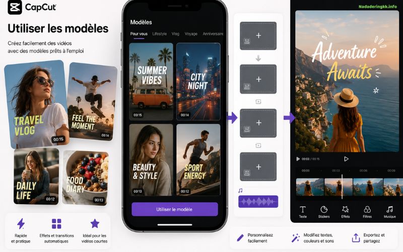 CapCut filtres et transitions professionnels