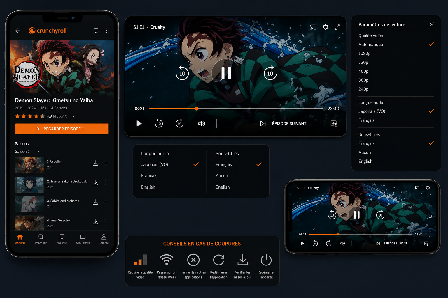 Crunchyroll anime, simulcast et visionnage hors ligne