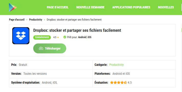 Dropbox comment accéder à tous ses fichiers depuis son smartphone
