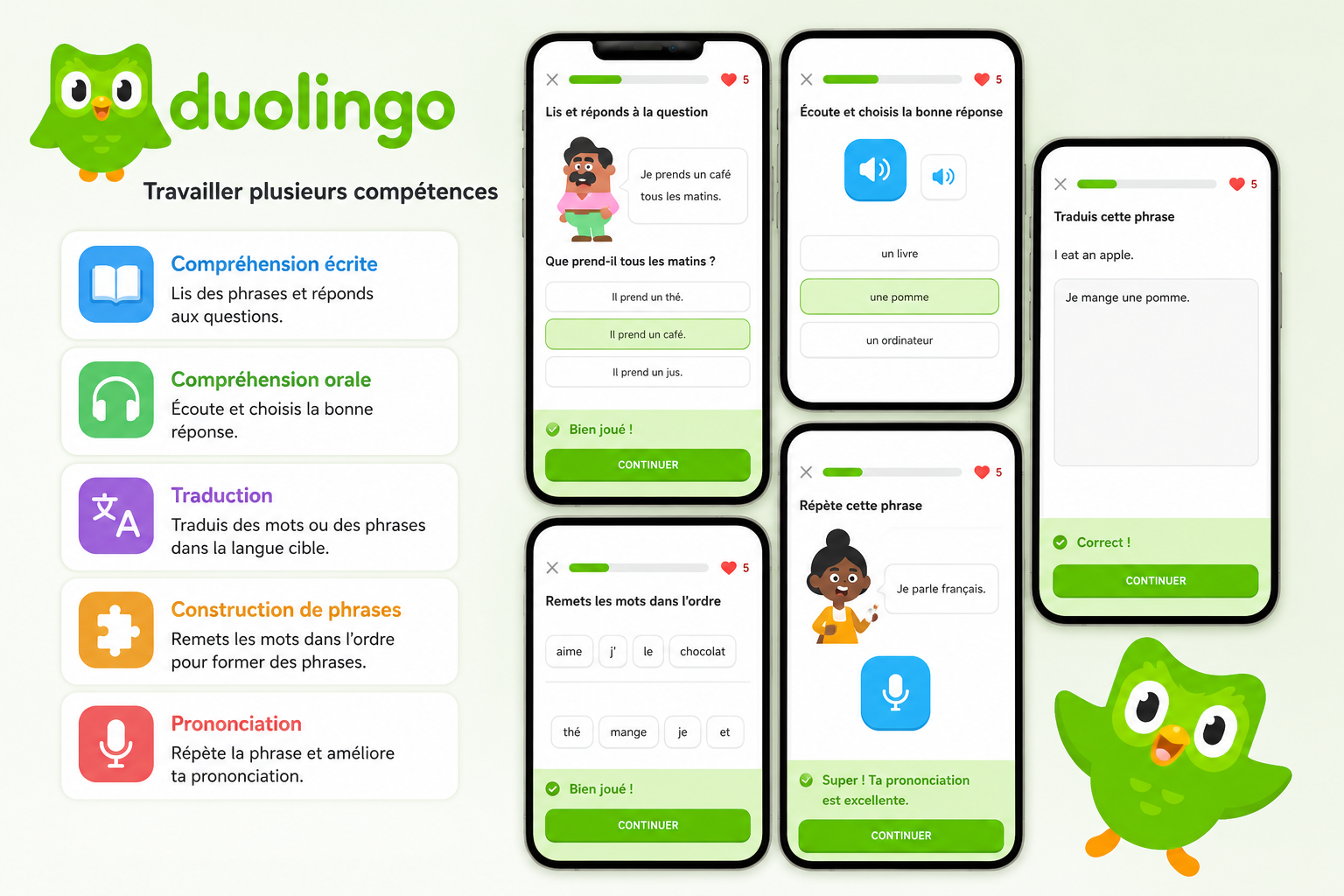 Duolingo progressez en langues sur mobile
