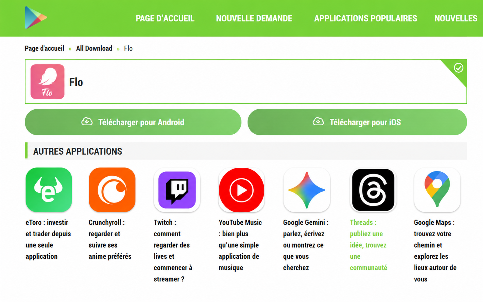 Flo une application mobile pour suivre son cycle féminin