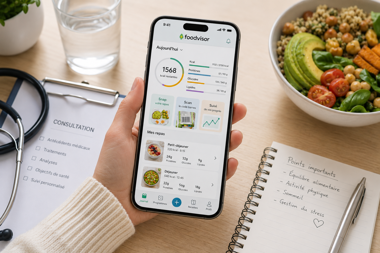 Foodvisor mangez mieux grâce à un suivi personnalisé