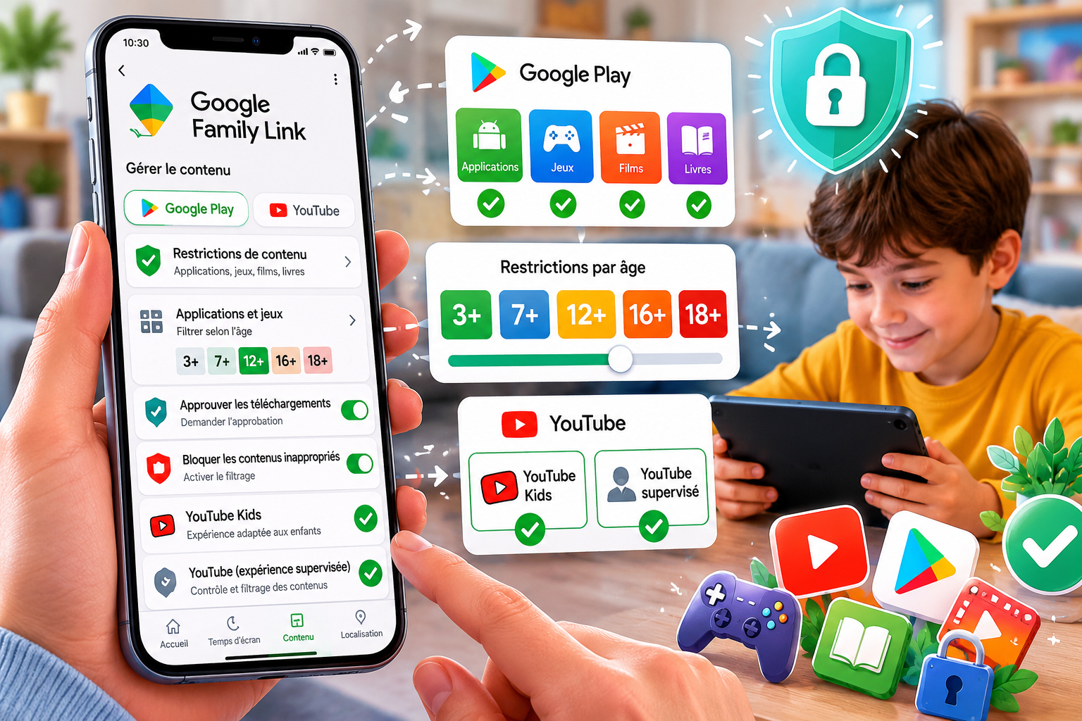 Google Family Link gérer l’écran des enfants