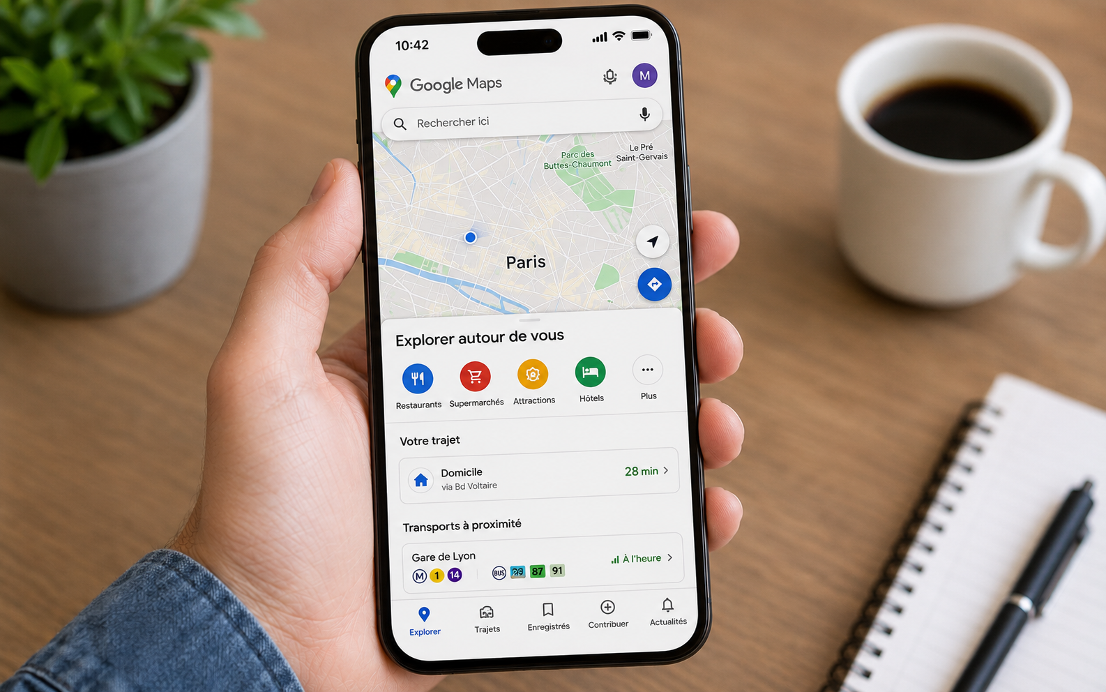 Google Maps navigation GPS, trafic et lieux à proximité