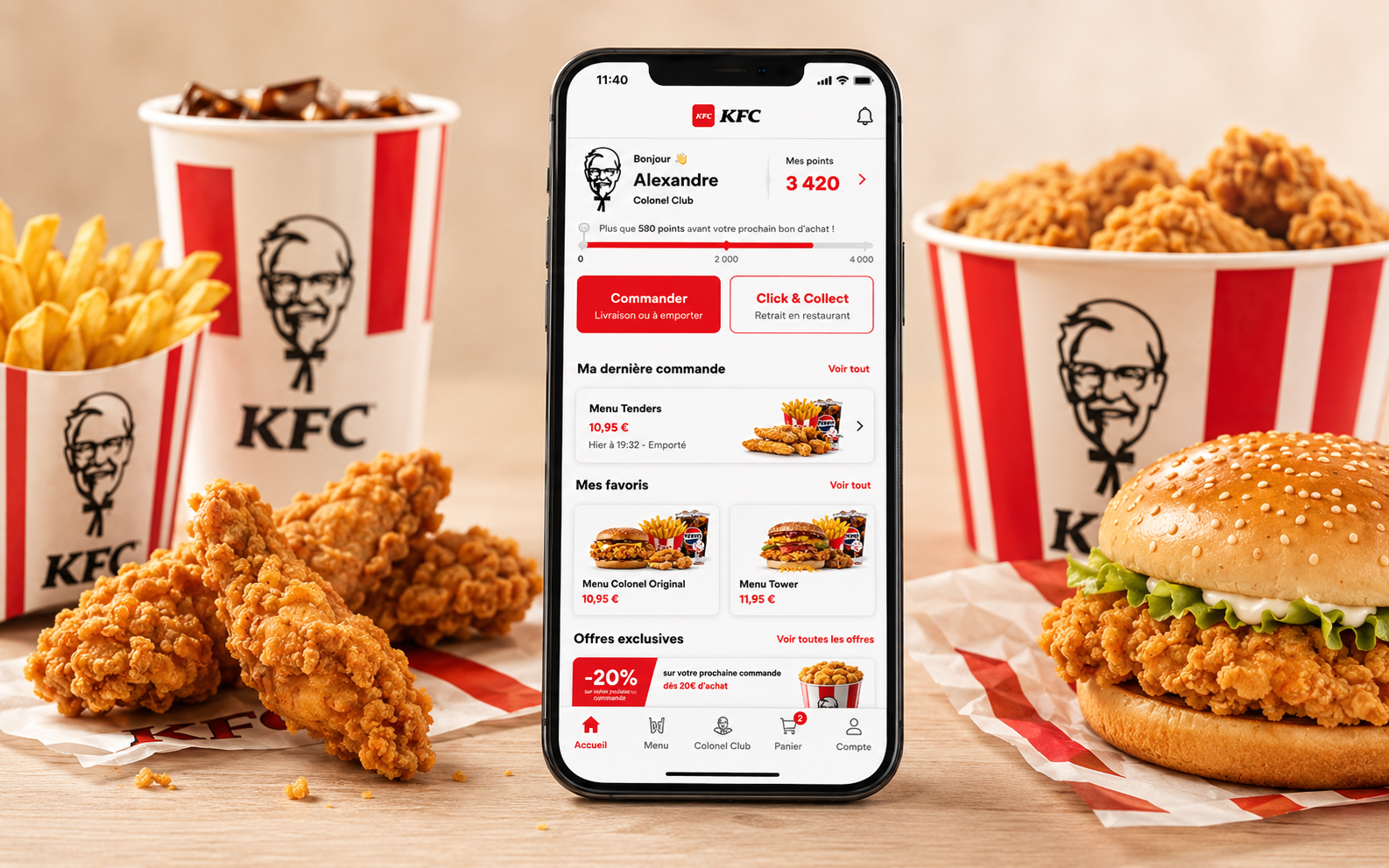 KFC France vos menus KFC à portée de main