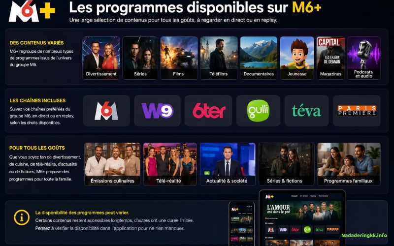 M6+ tout le contenu disponible sur la plateforme