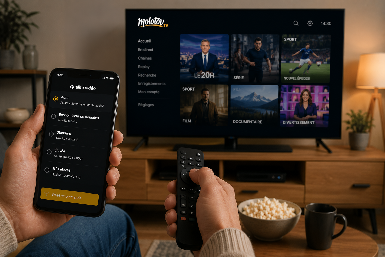 Molotov TV la télévision sur smartphone, tablette et Smart TV