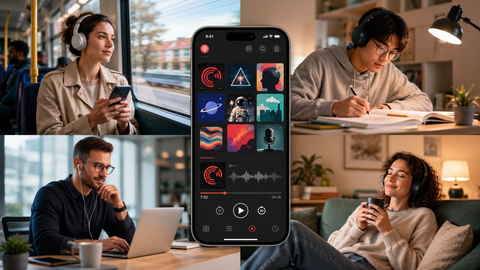 Pocket Casts une bibliothèque claire pour vos podcasts