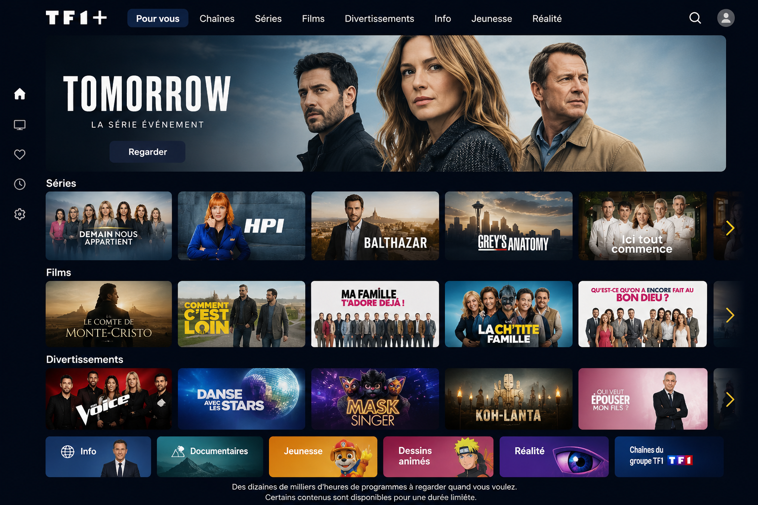 TF1+ des milliers d’heures de films et séries à découvrir