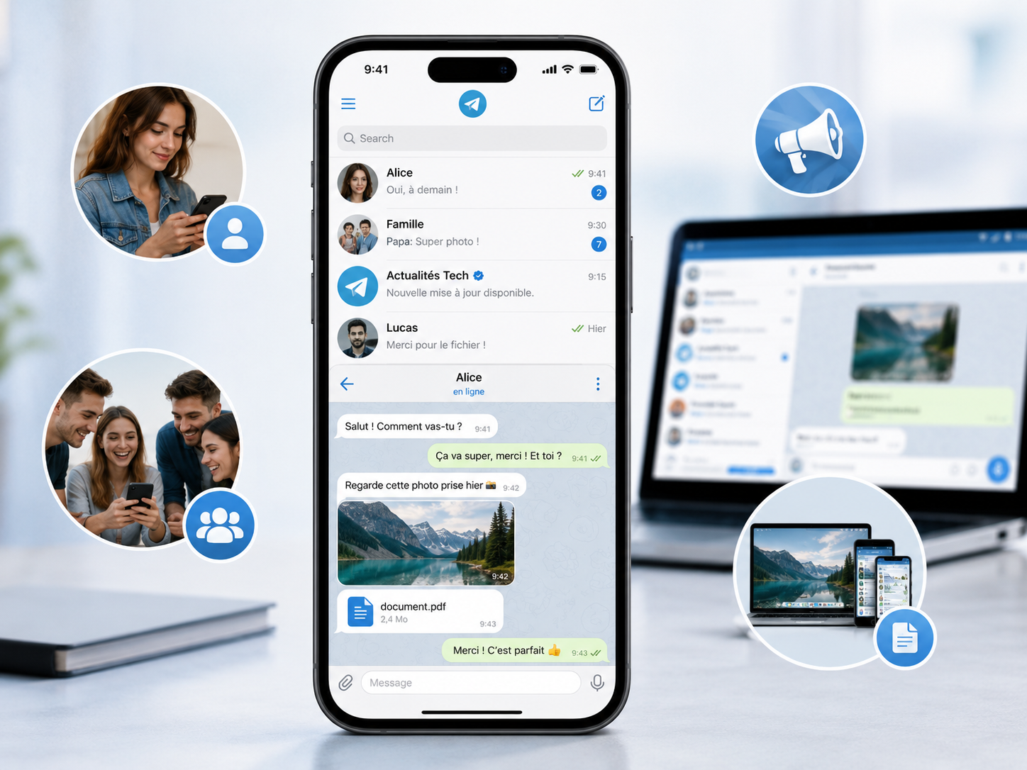 Telegram communiquer, partager et suivre des chaînes